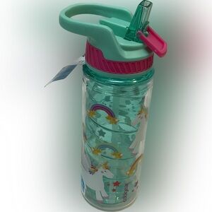 NWT Coolgear Waterbottle 16 oz unicorn rainbow star turquoise pink